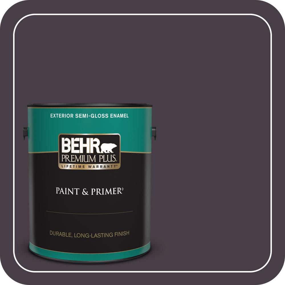 BEHR PREMIUM PLUS 1 gal. #PPU17-20 Eclectic Purple Semi-Gloss Enamel Exterior Paint & Primer