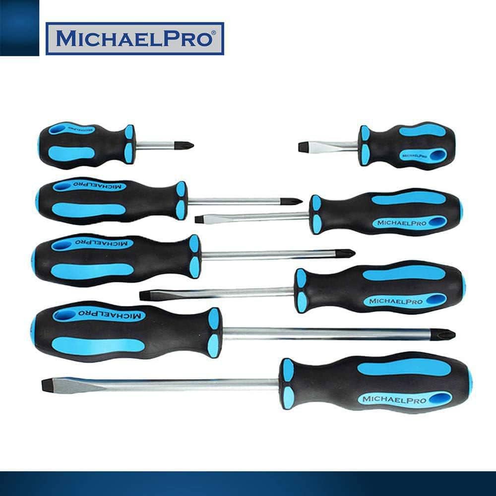 MICHAELPRO 8-Piece Slotted and Phillips Screwdriver Set (2)