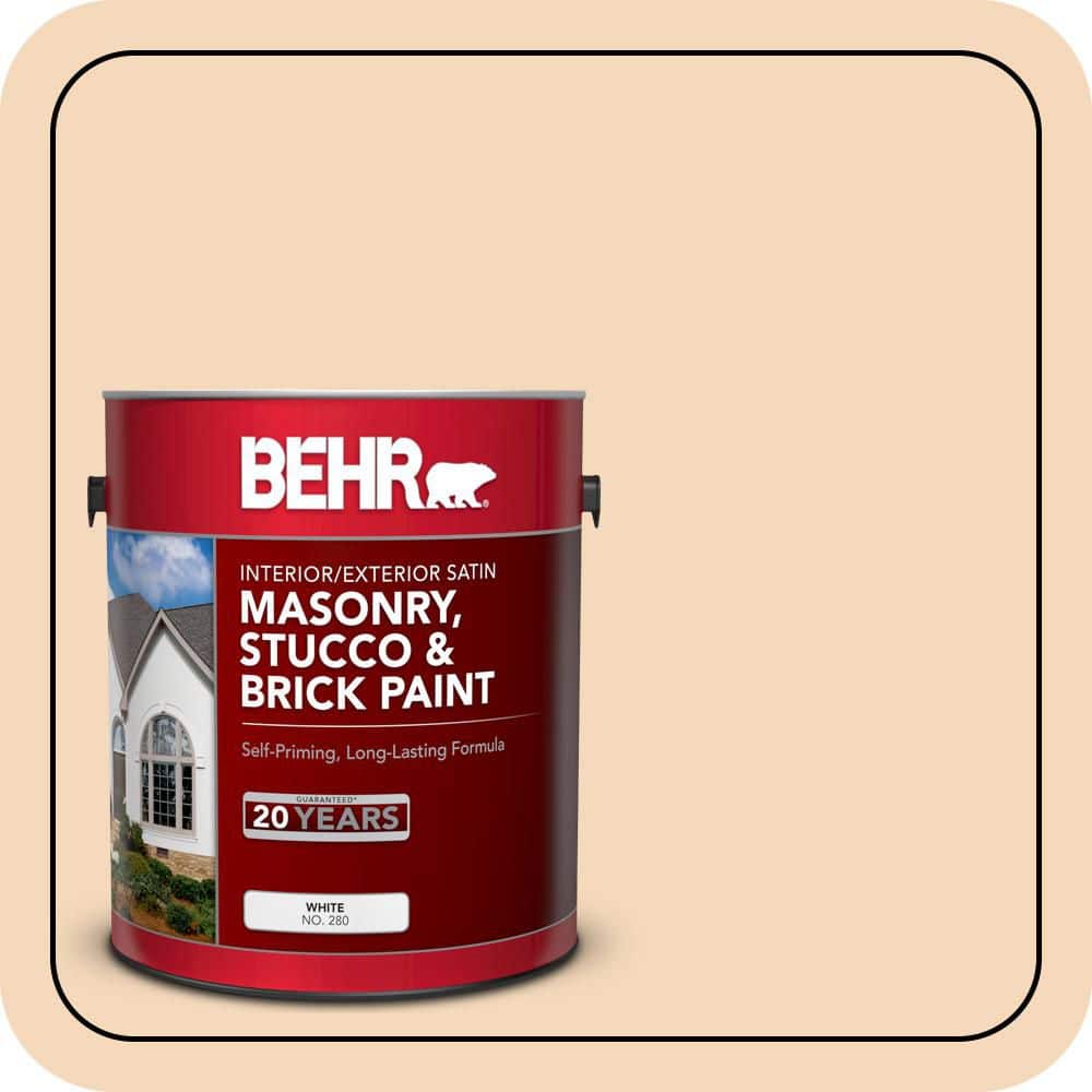 BEHR 5 gal. #M250-2 Golden Pastel Satin Interior/Exterior Masonry, Stucco and Brick Paint