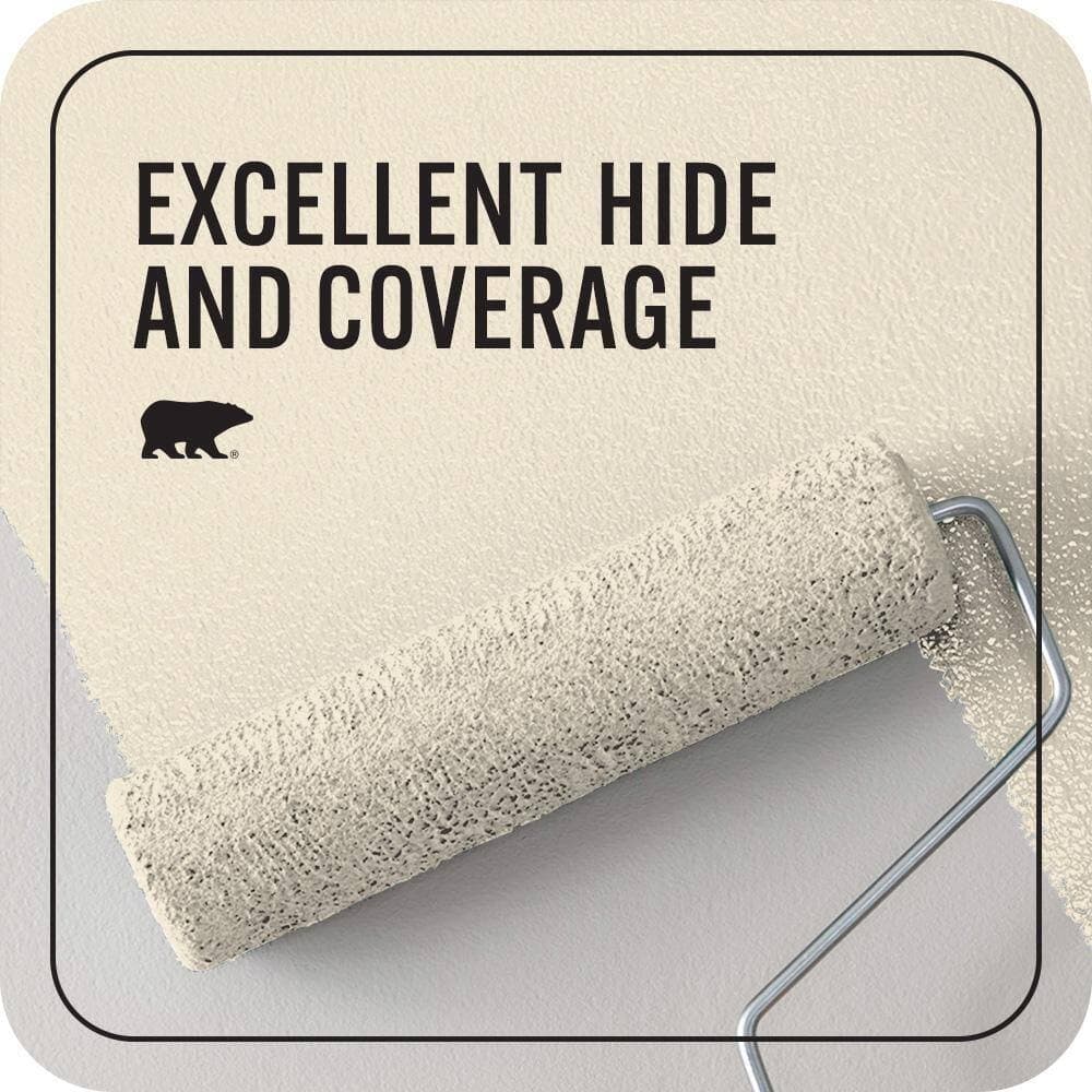 BEHR PREMIUM PLUS #PWN-32 Bleached Almond Flat Interior/Exterior Paint & Primer Color Sample (4)