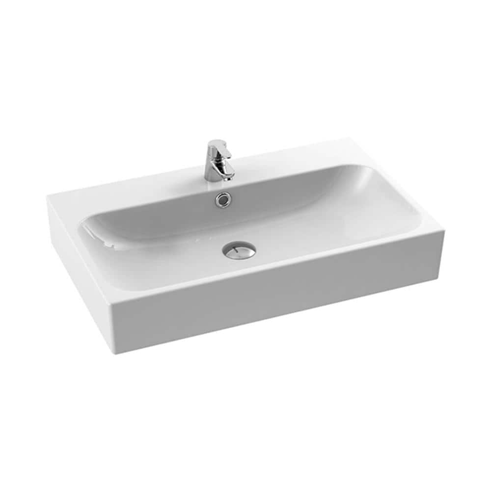 Nameeks Pinto Wall Mounted Bathroom Sink in White (1)