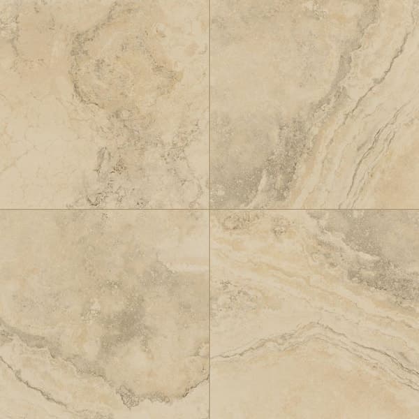 MSI Canaveral Beige Square 24 in. x 24 in. Matte Ceramic Travertine Look Floor and Wall Tile (27.81 sq. ft./Case)