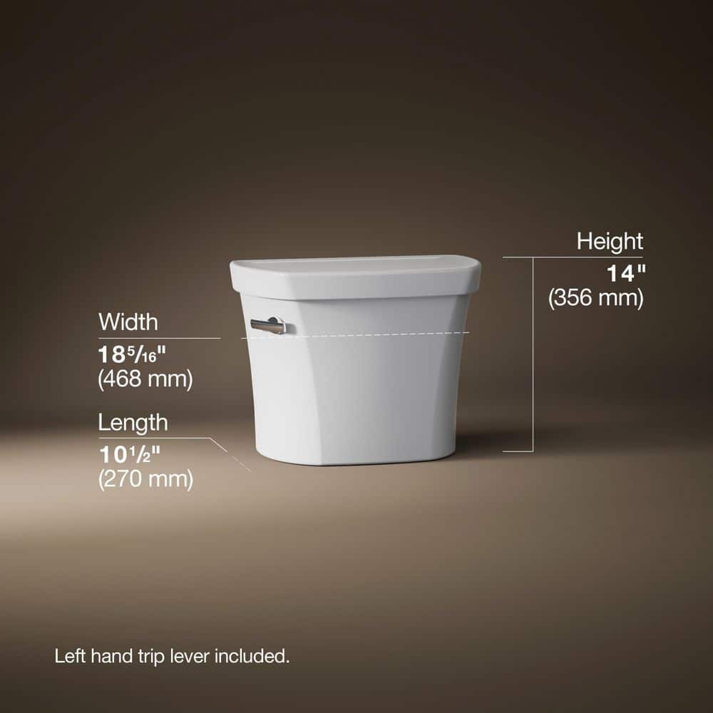 KOHLER Highline 1.28 GPF Single Flush Toilet Tank With Gravity Fed Technology in White (2)