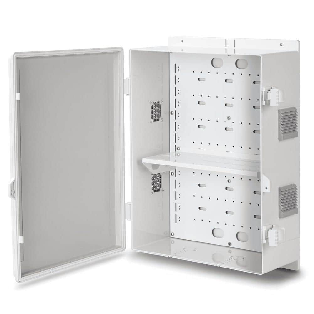 Yichuhaoxi Outdoor Electrical Junction Box, ABS Water Resistant Enclosure with Internal Mounting Panel & Hinged Cover. (1)