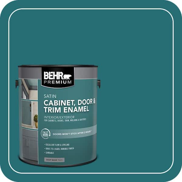 BEHR PREMIUM 1 gal. #M460-7 Antigua Satin Enamel Interior/Exterior Cabinet, Door & Trim Paint (2)
