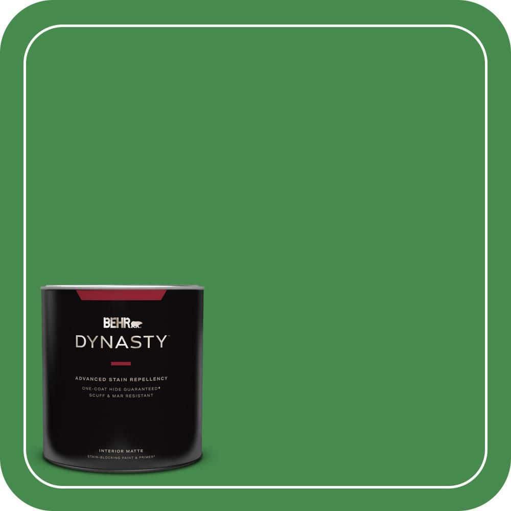 BEHR DYNASTY 1 qt. #MQ4-48 Planet Green One-Coat Hide Matte Interior Stain-Blocking Paint & Primer