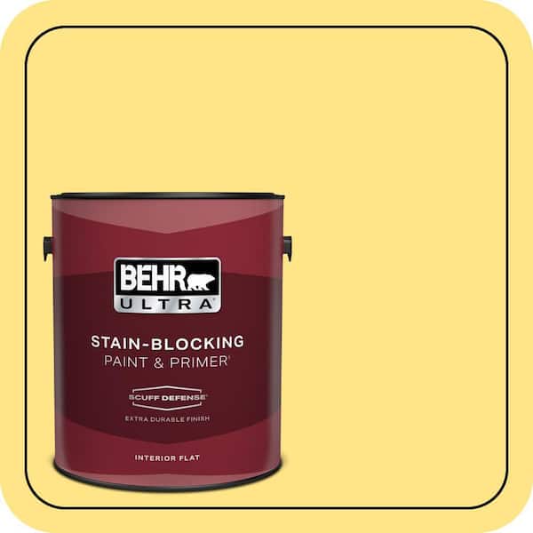BEHR ULTRA 1 gal. #P300-5 Upbeat Extra Durable Flat Interior Paint & Primer (2)