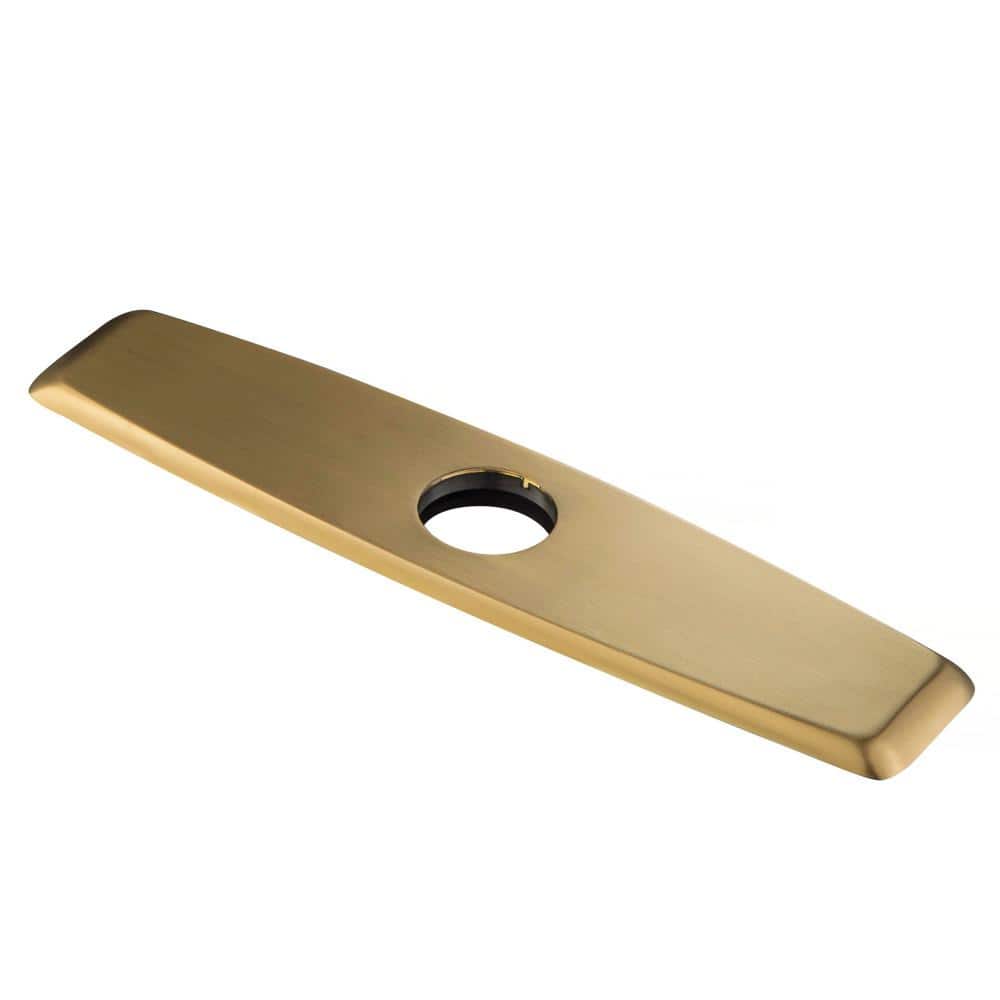KRAUS 10 in. Brass Deck Plate for Kitchen Faucet in Brushed Brass (1)