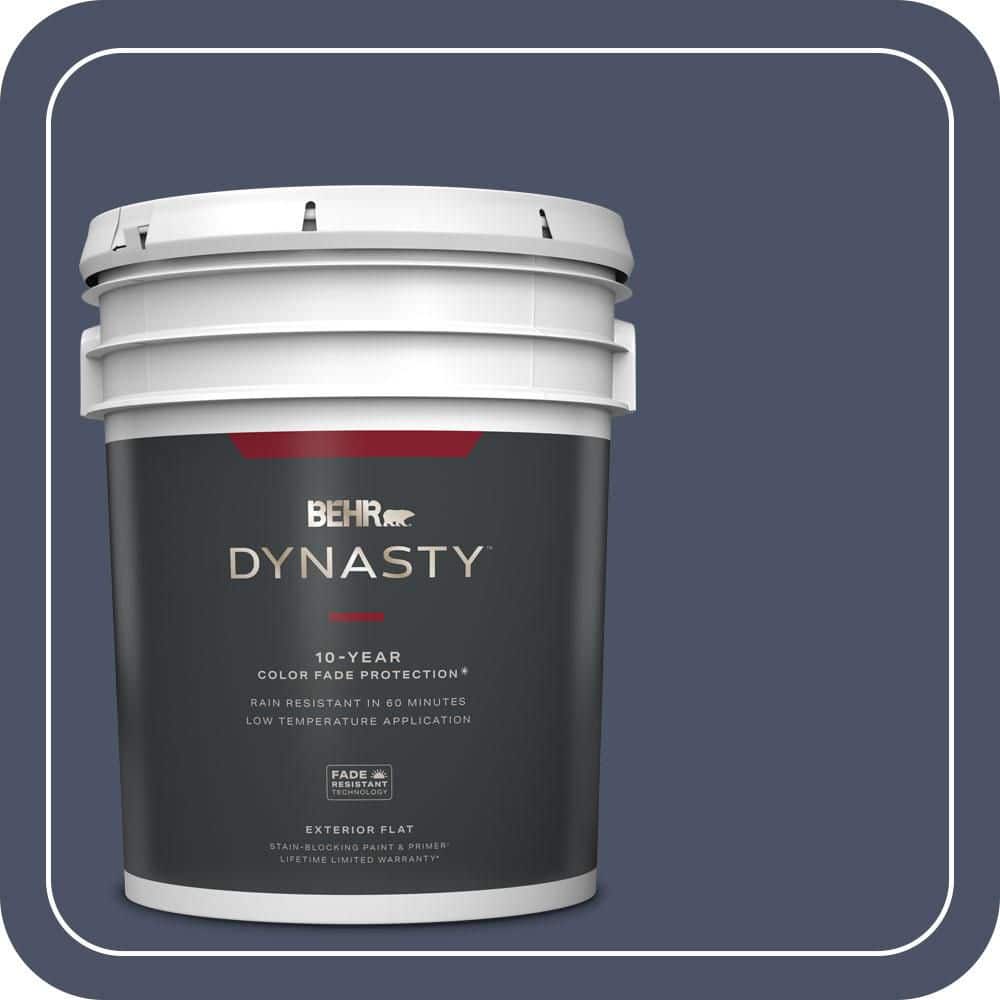 BEHR DYNASTY 5 gal. #610F-7 Mystical Shade Flat Exterior Stain-Blocking Paint & Primer