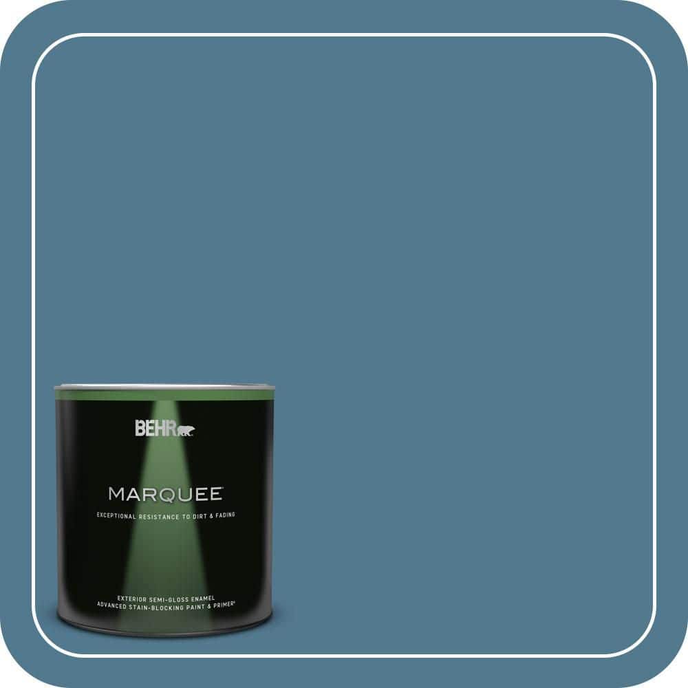 BEHR MARQUEE 1 qt. #PPU14-03 Cayman Bay Semi-Gloss Enamel Exterior Paint & Primer