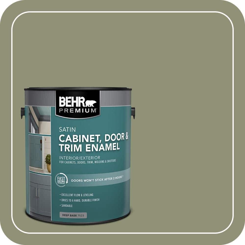 BEHR PREMIUM 1 gal. #PFC-39 Moss Covered Satin Enamel Interior/Exterior Cabinet, Door & Trim Paint (1)