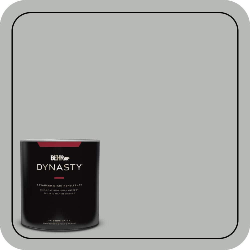 BEHR DYNASTY 1 Qt. #N460-3 Lunar Surface One-Coat Hide Matte Interior Stain-Blocking Paint & Primer