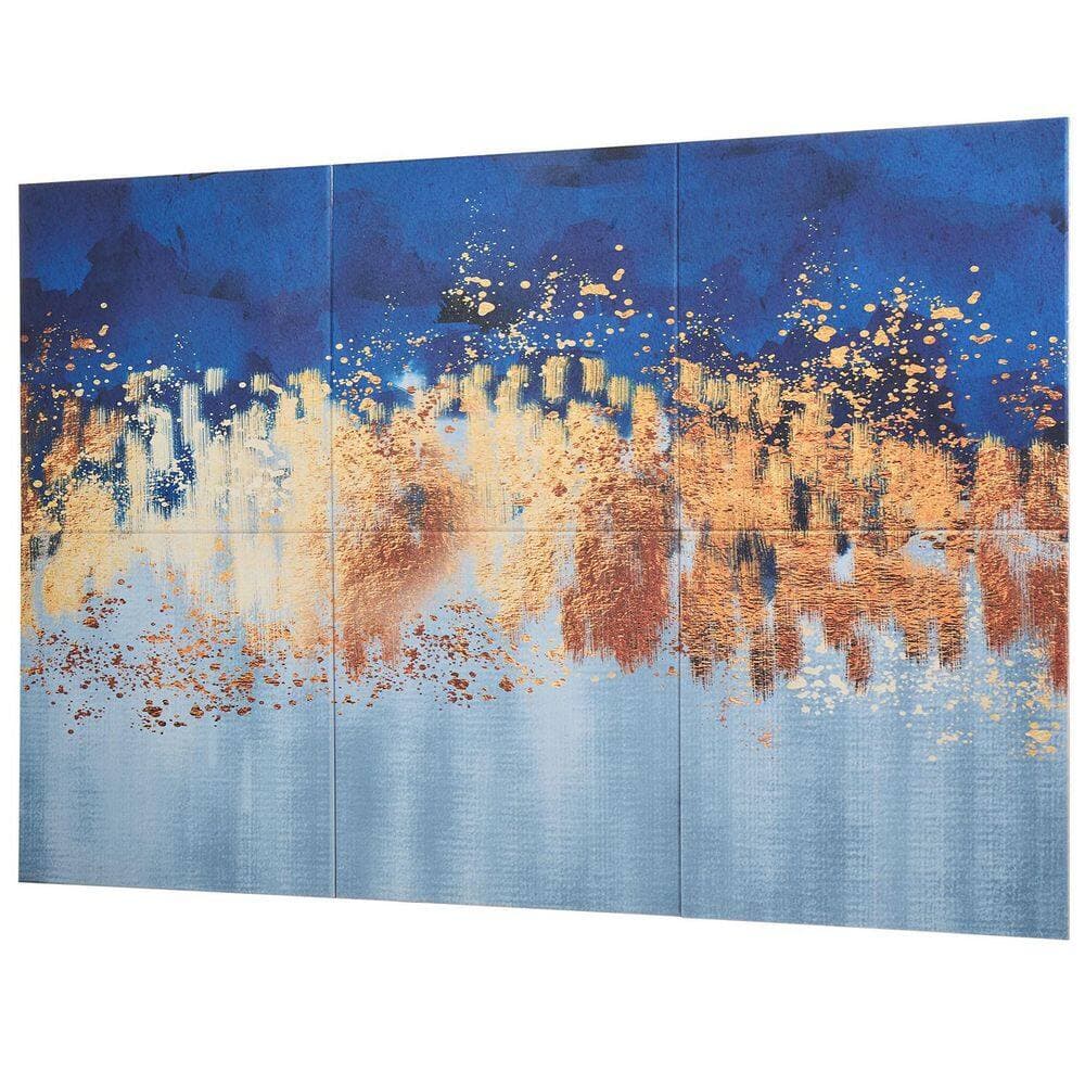 Seafuloy 6 Pack 23.6 in. x 23.6 in. Pastel Blue Yellow Art Acoustic Panels, Self Adhesive Polyester for Office Studio
