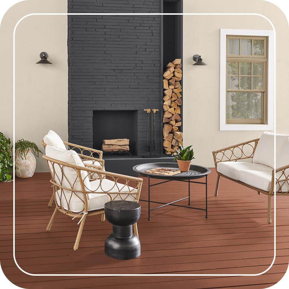 BEHR PREMIUM 1 gal. #SC-236 Western Redwood Solid Color Waterproofing Exterior Wood Stain and Sealer (4)