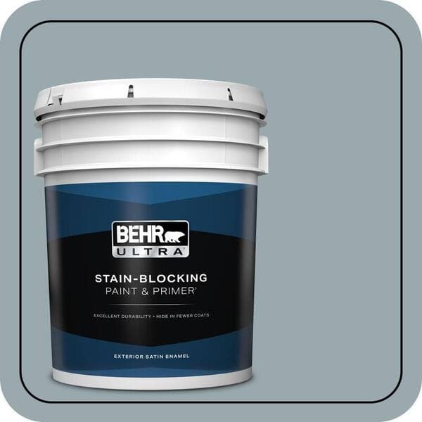 BEHR ULTRA 5 gal. #N470-4 NorWester Satin Enamel Exterior Paint & Primer (2)