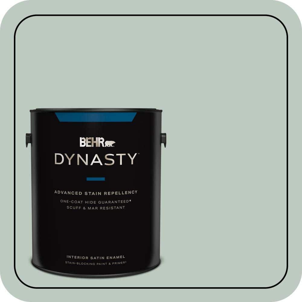 BEHR DYNASTY 1 gal. #N420-2 Mountain Falls Satin Enamel Stain-Blocking Interior Paint and Primer