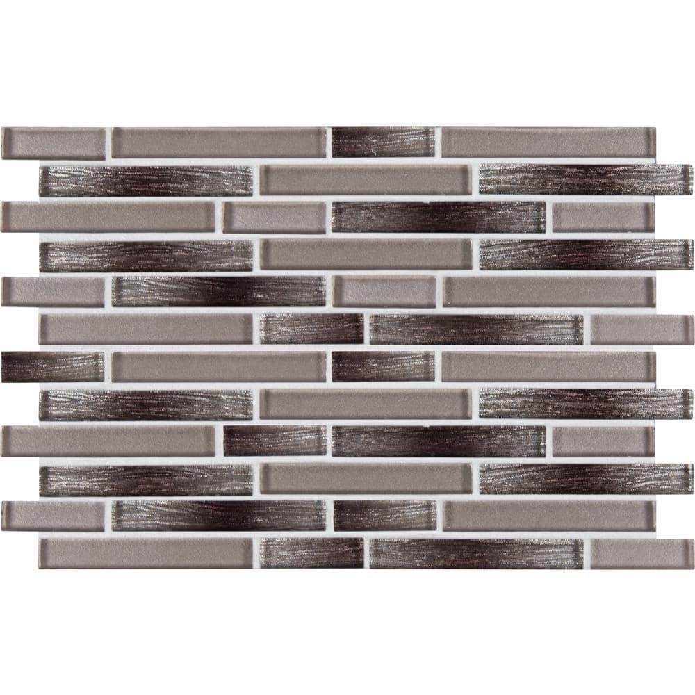 MSI Champagne Blend Interlocking 12 in. x12 in. x 0.24 in. Glass Mesh-Mounted Mosaic Wall Tile (1 sq. ft./Each) (2)