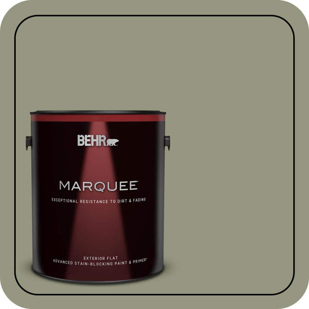 BEHR MARQUEE 1 gal. #S380-5 Milkweed Pod Flat Exterior Paint & Primer
