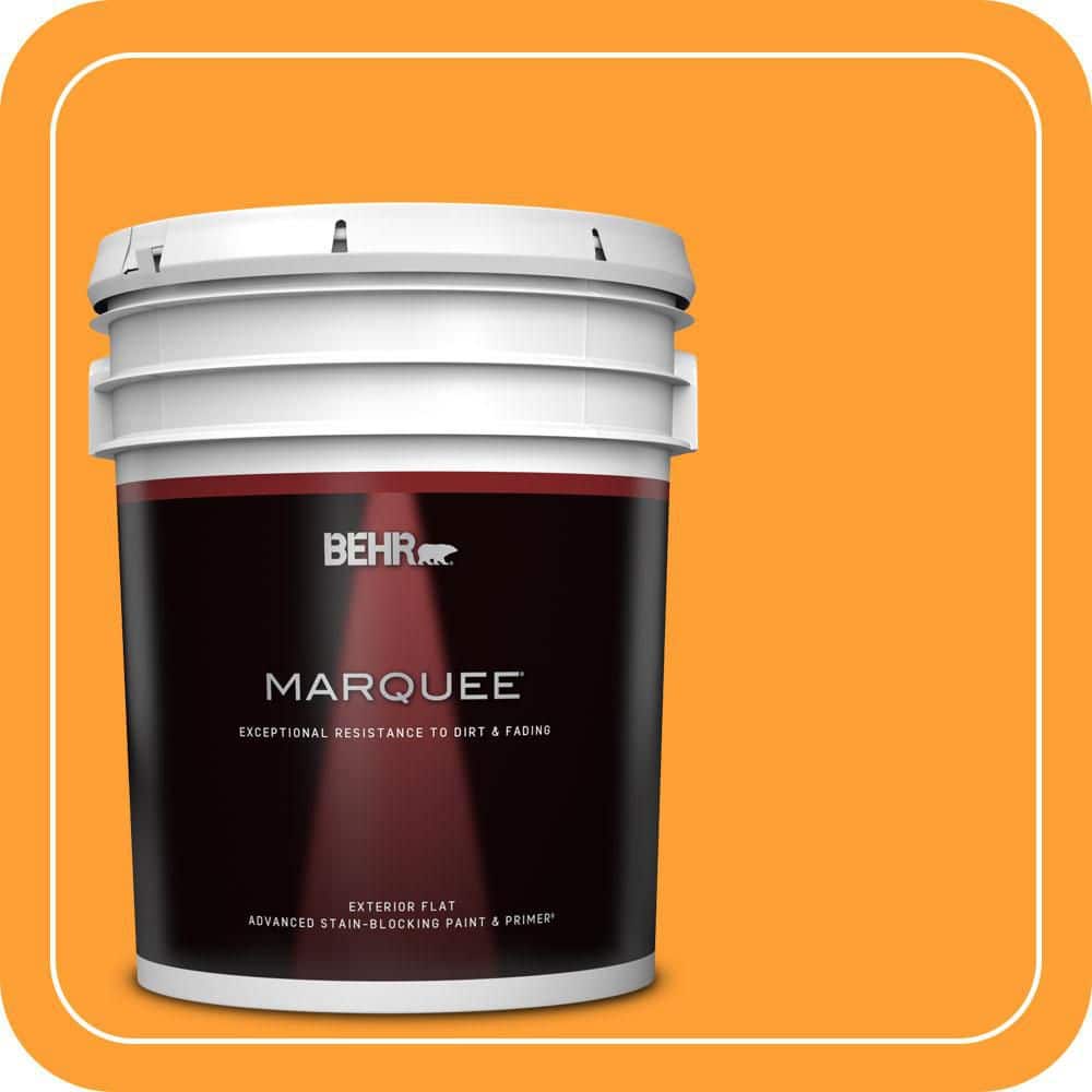 BEHR MARQUEE 5 gal. #P250-7 Blazing Bonfire Flat Exterior Paint & Primer