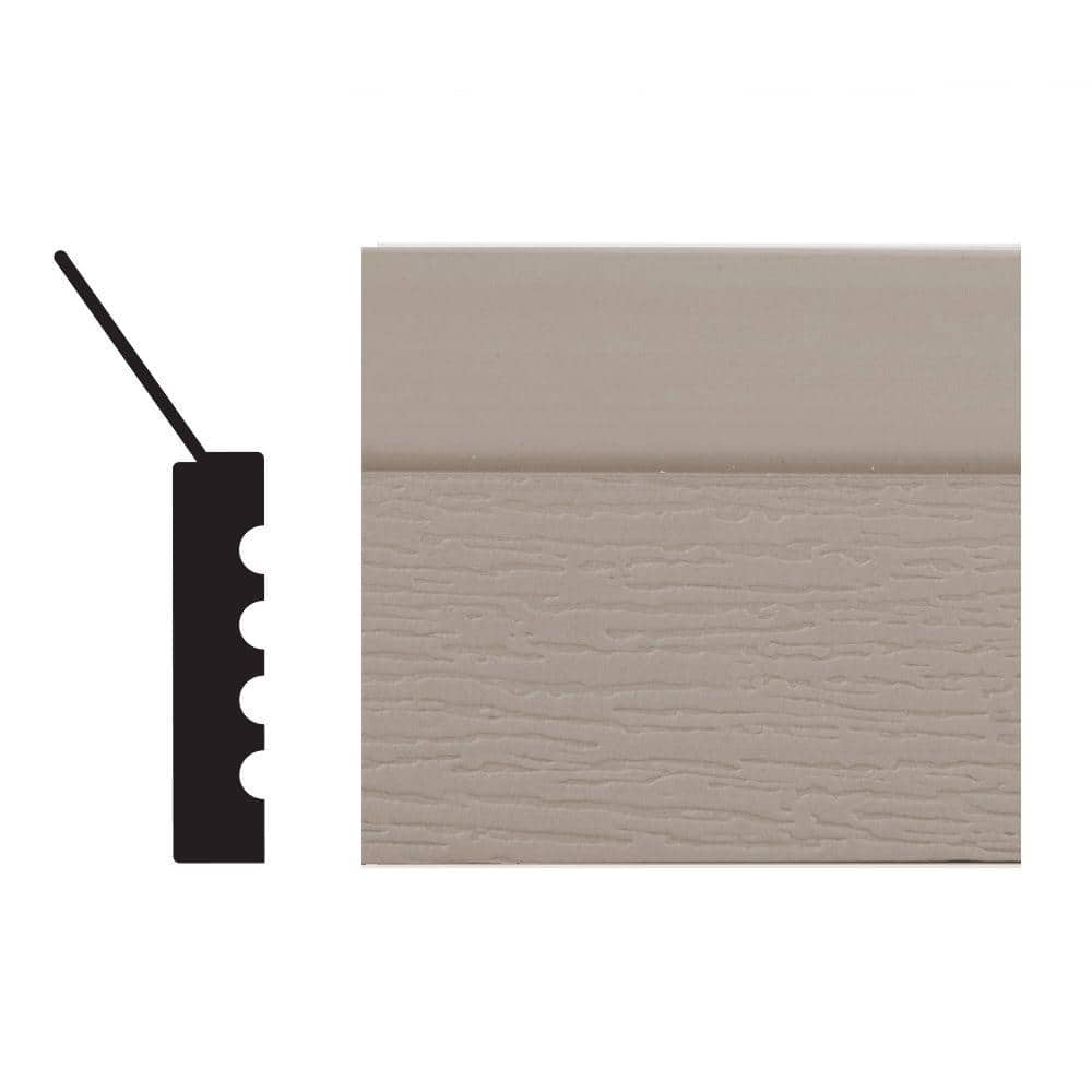 Unbranded 2149 7/16 in. x 2 in. x 108 in. PVC Sandstone Garage Door Stop Molding (1)