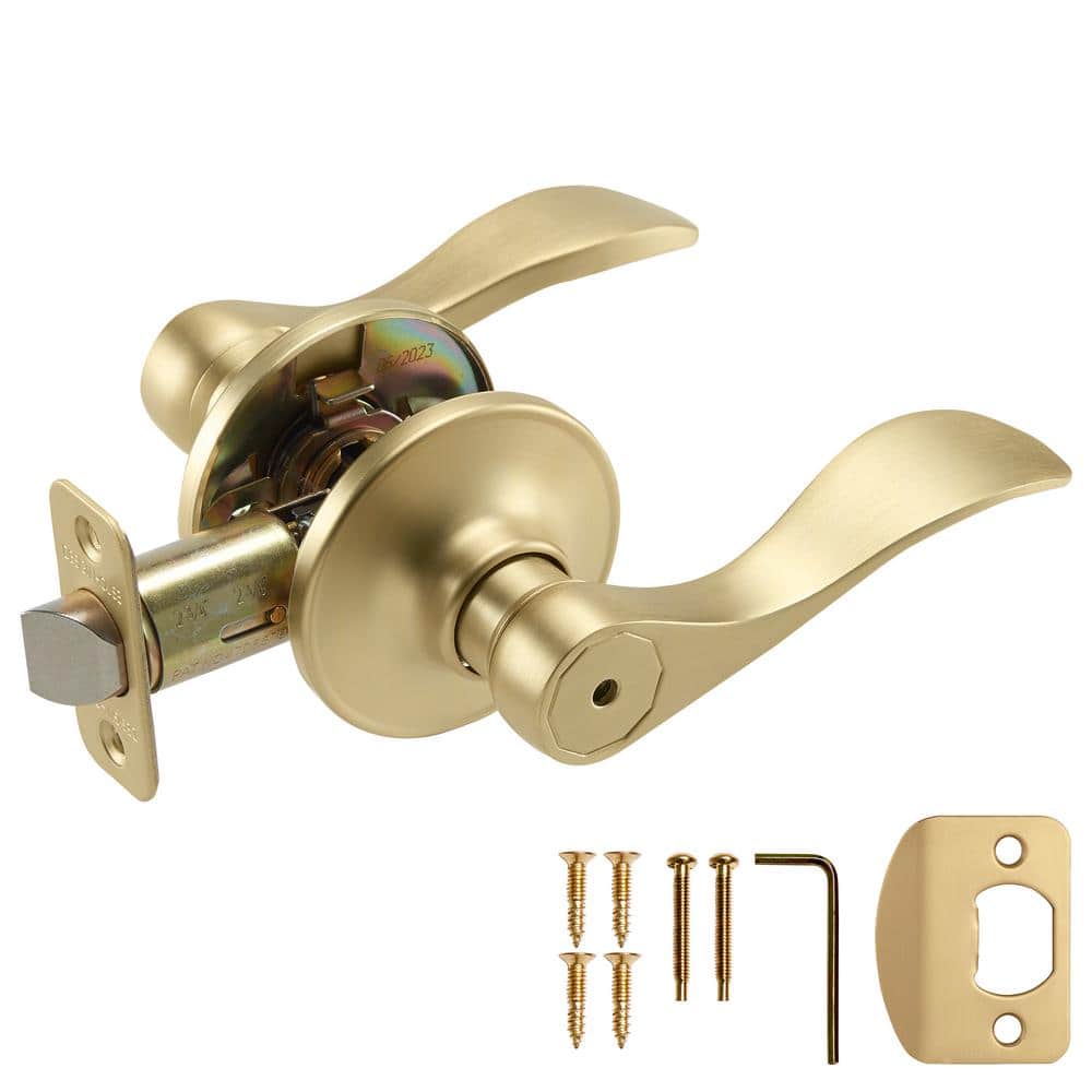Design House Springdale Satin Gold Privacy Door Lever