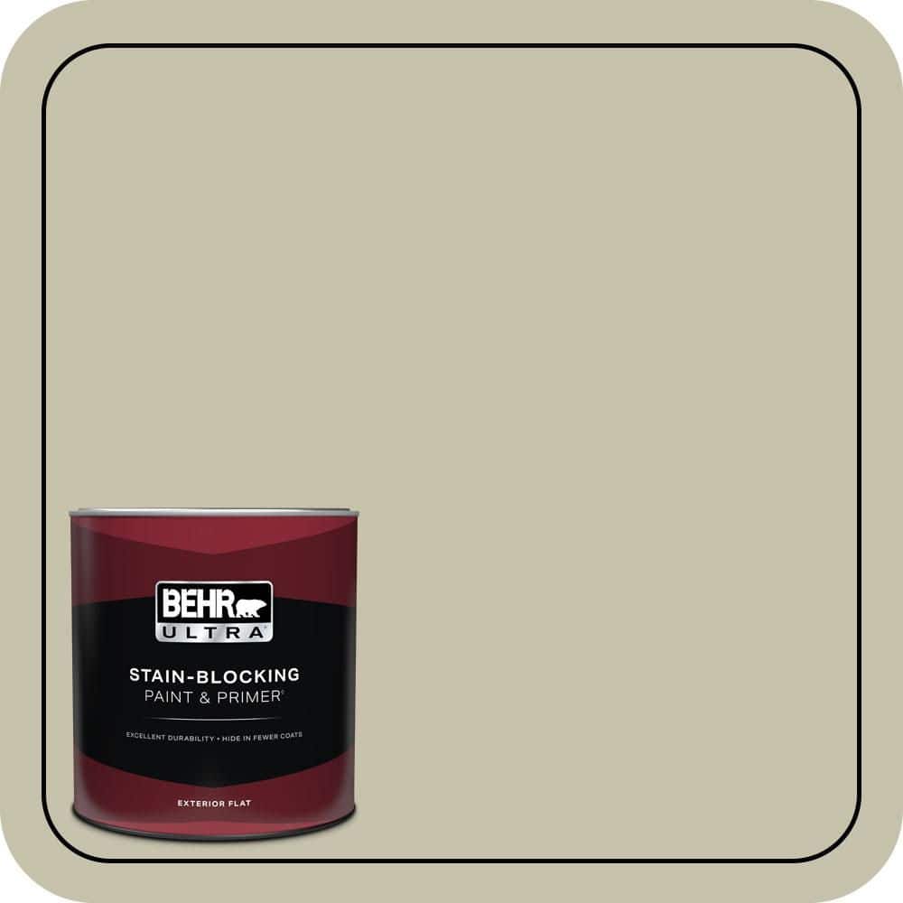 BEHR ULTRA 1 qt. #PPU9-19 Organic Field Flat Exterior Paint & Primer