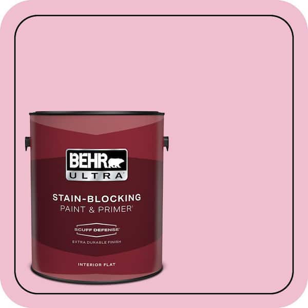 BEHR PREMIUM PLUS #100B-4 Pink Chintz Enamel Interior/Exterior Paint & Primer Color Sample (4)