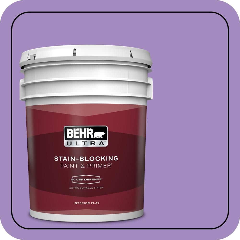 BEHR ULTRA 5 gal. #P570-4 Classic Bouquet Extra Durable Flat Interior Paint & Primer
