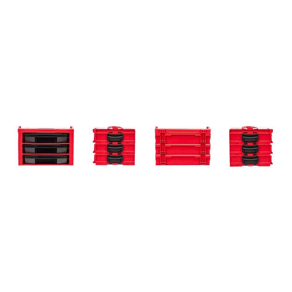 TEKTON 3/8 Inch Drive Shallow and Deep 6-Pt Socket and Ratchet Set in Modular Stacking Tool Box, 83-Pc (1/4-1 in., 6-24 mm) (2)