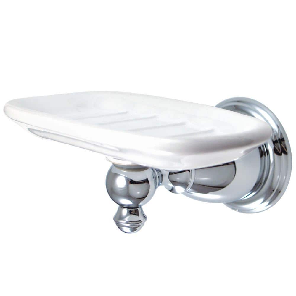 Kingston Brass English Vintage Wall Mount Soap Dishes and Dispensers in Polished Chrome