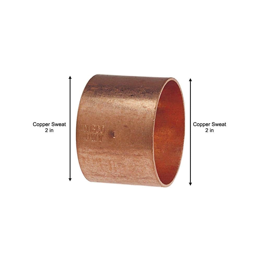 Everbilt 2 in. Copper DWV Cup x Cup Coupling Fitting (4)