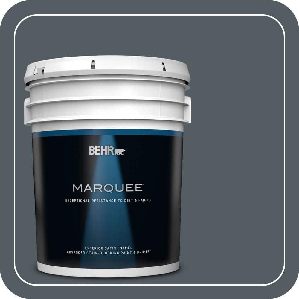 BEHR MARQUEE 5 gal. #PPU25-21 City Rain Satin Enamel Exterior Paint & Primer
