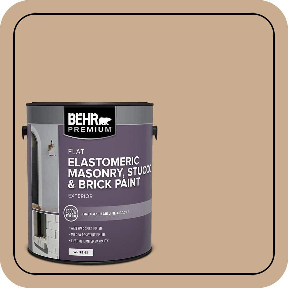 BEHR PREMIUM 1 gal. #PFC-23 Tan Elastomeric Masonry, Stucco and Brick Exterior Paint (1)