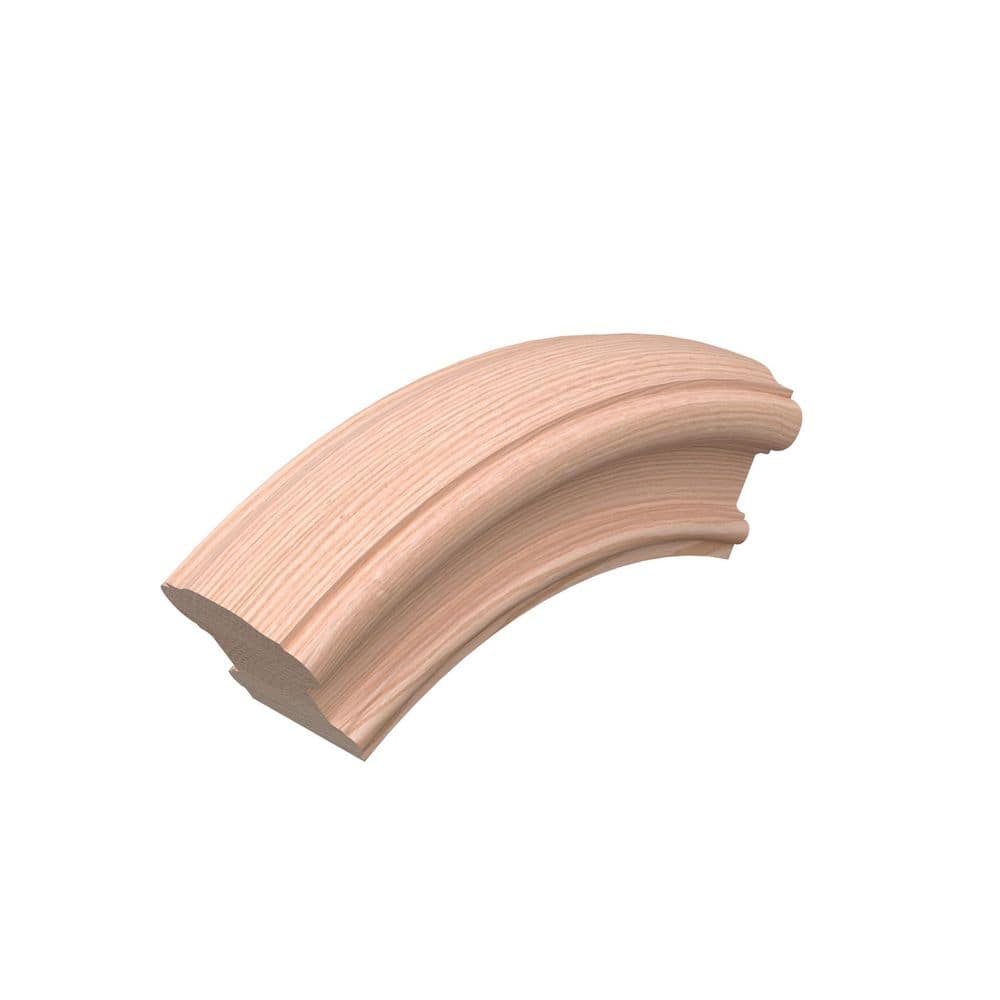 EVERMARK Stair Parts 7713 Unfinished Red Oak 60° Over-Easing Handrail Fitting (1)
