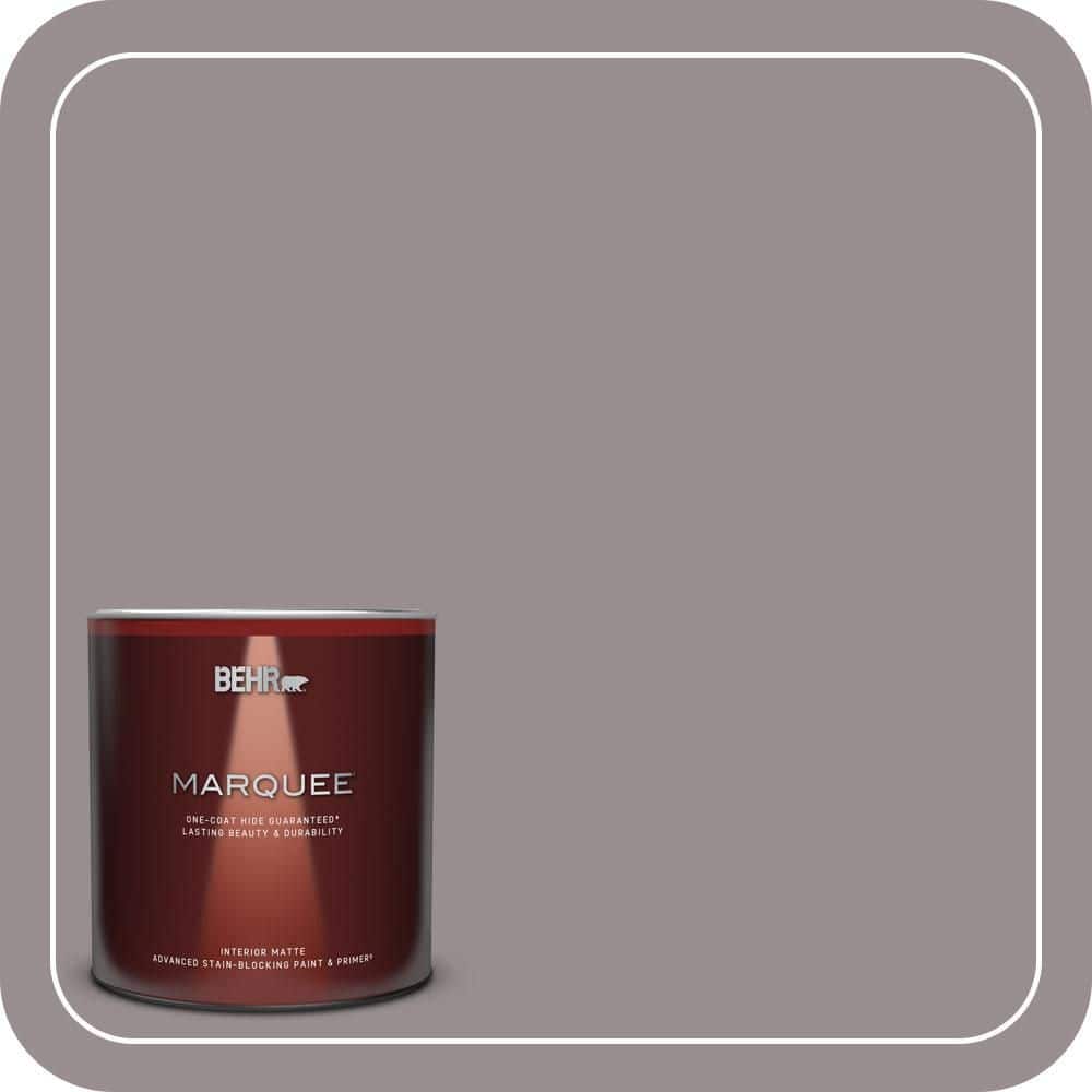 BEHR MARQUEE 1 qt. #QE-60 Heather Moor Matte Interior Paint & Primer