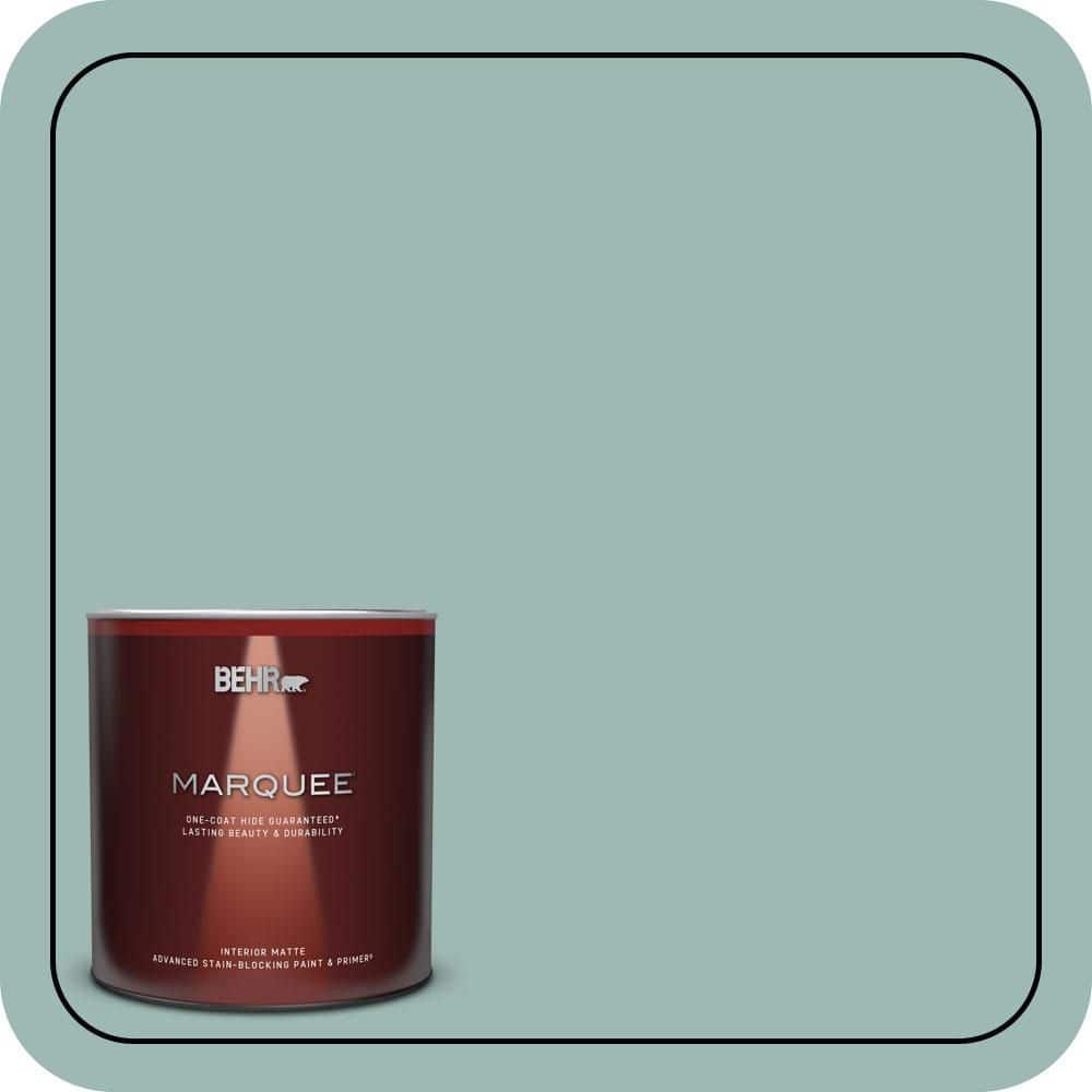BEHR MARQUEE 1 qt. #PPU12-08 Opal Silk One-Coat Hide Matte Interior Paint & Primer