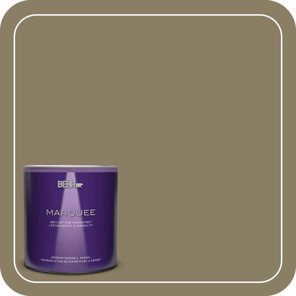 BEHR MARQUEE 1 qt. #N330-6 Lagoon Moss One-Coat Hide Eggshell Enamel Interior Paint & Primer
