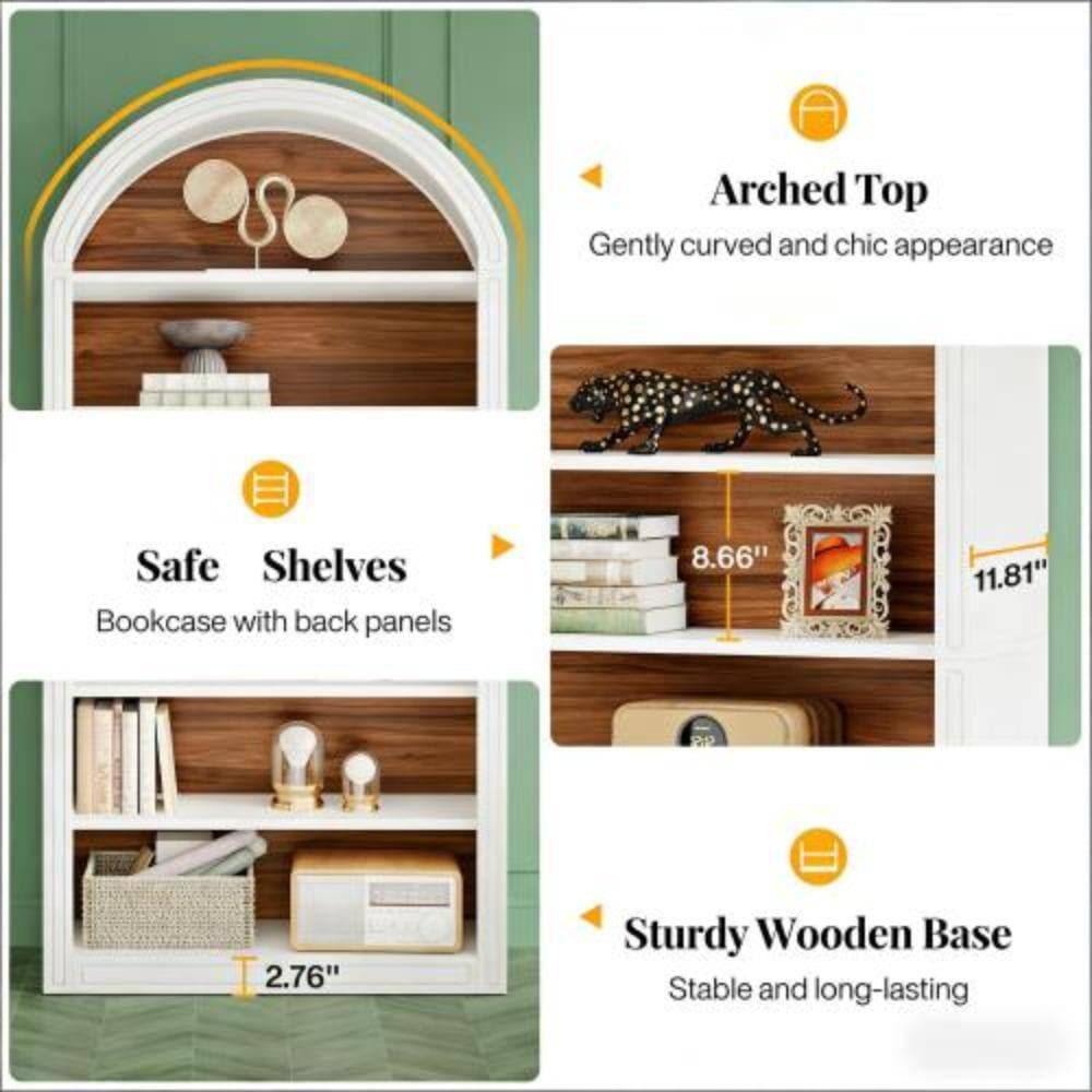 Unbranded 31.52 in. W x 11.82 in. D x 77.22 in. H Bathroom White Linen Cabinet (3)