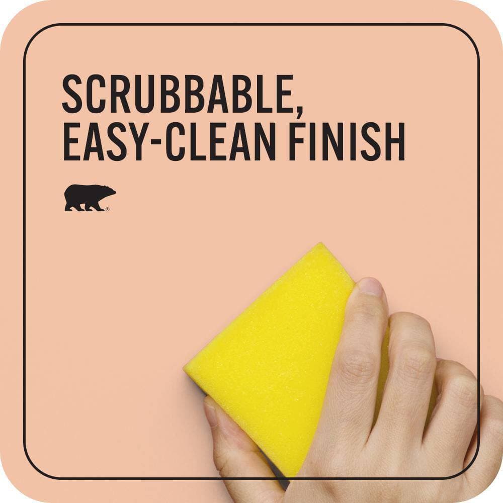 BEHR PREMIUM PLUS Home Decorators Collection #HDC-FL13-4 Pumpkin Mousse Enamel Low Odor & Primer (4)