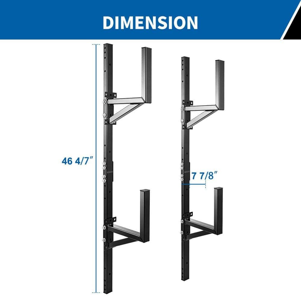 Helhom Ladder Rack for Trailer Fit for Cargo Open, Enclosed Trailer Exterior Side Wall, Side Ladder Rack, Quick Assembly (2)