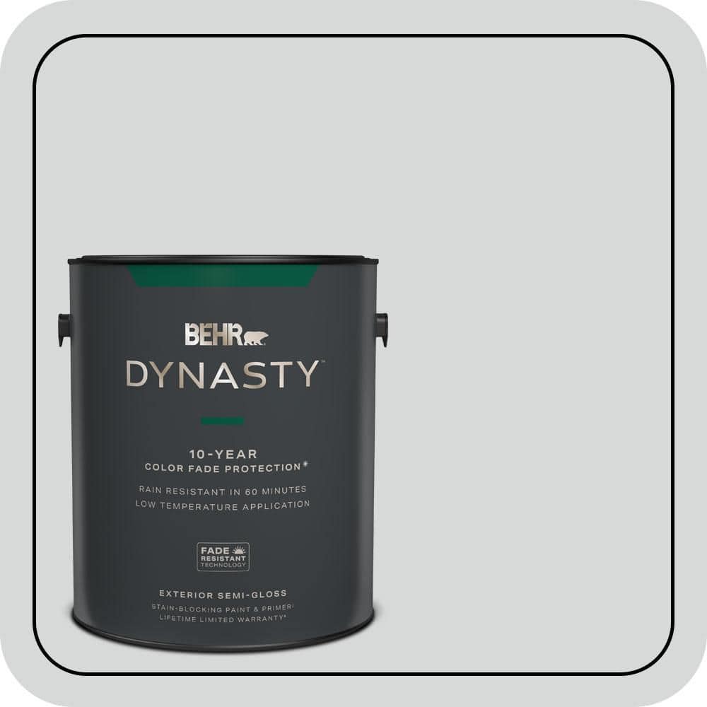 BEHR DYNASTY 1 gal. #MQ3-25 Gray Shimmer Semi-Gloss Exterior Stain-Blocking Paint & Primer