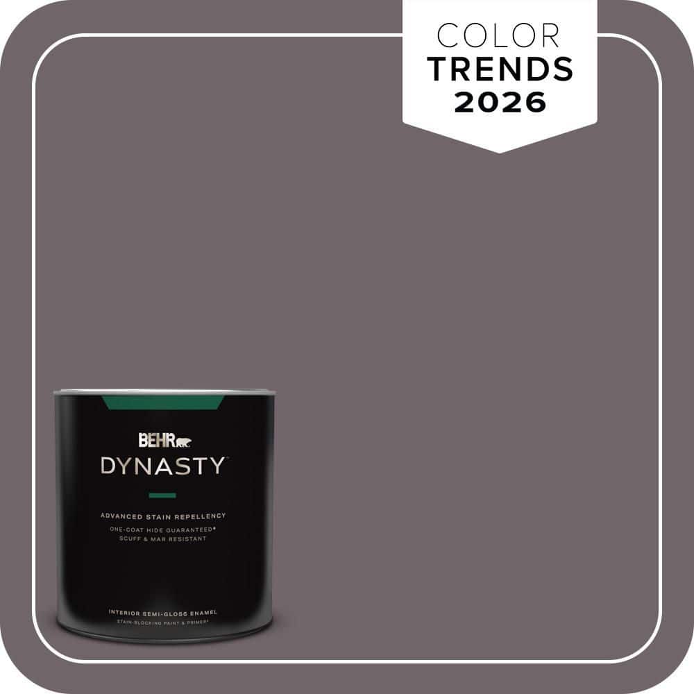 BEHR DYNASTY 1 qt. #N570-5 Curtain Call Semi-Gloss Enamel Interior Stain-Blocking Paint and Primer
