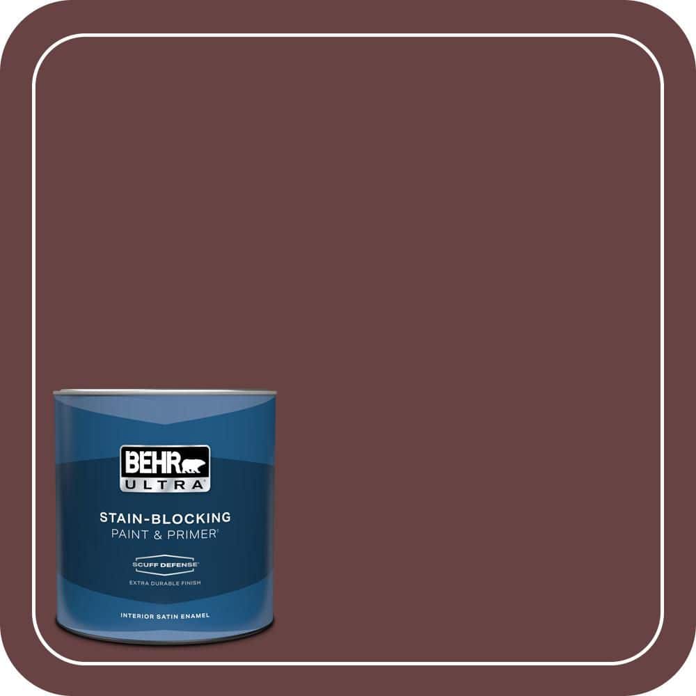 BEHR ULTRA 1 qt. #MQ1-14 Twinberry Extra Durable Satin Enamel Interior Paint & Primer