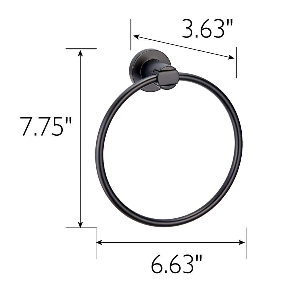 Design House Eastport Towel Ring in Matte Black (2)