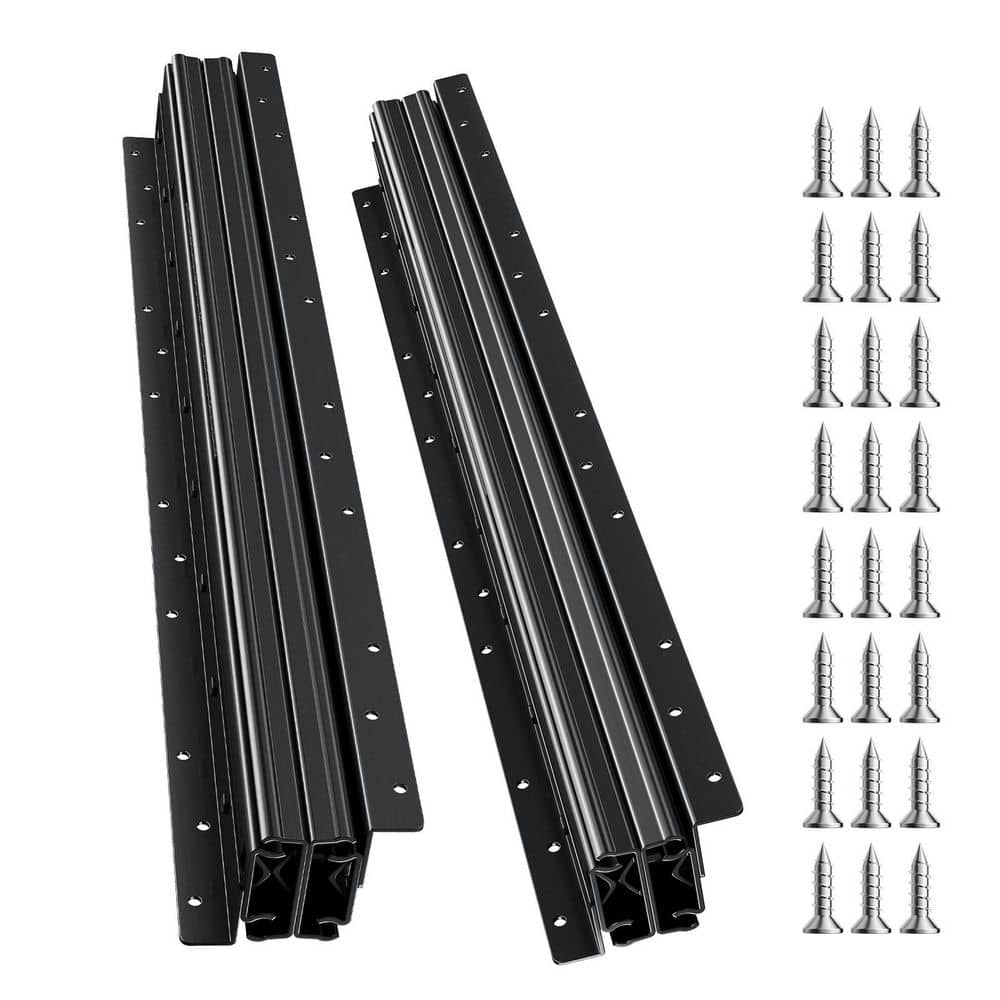 VEVOR Undermount Drawer Slides, 24 in., Full Extension Ball Bearing Cabinet Rails, 260 lbs. Capacity Heavy Duty Glides, Black