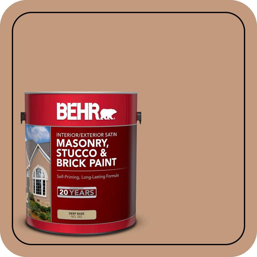 BEHR 1 gal. #PPU3-12 Egyptian Pyramid Satin Interior/Exterior Masonry, Stucco and Brick Paint