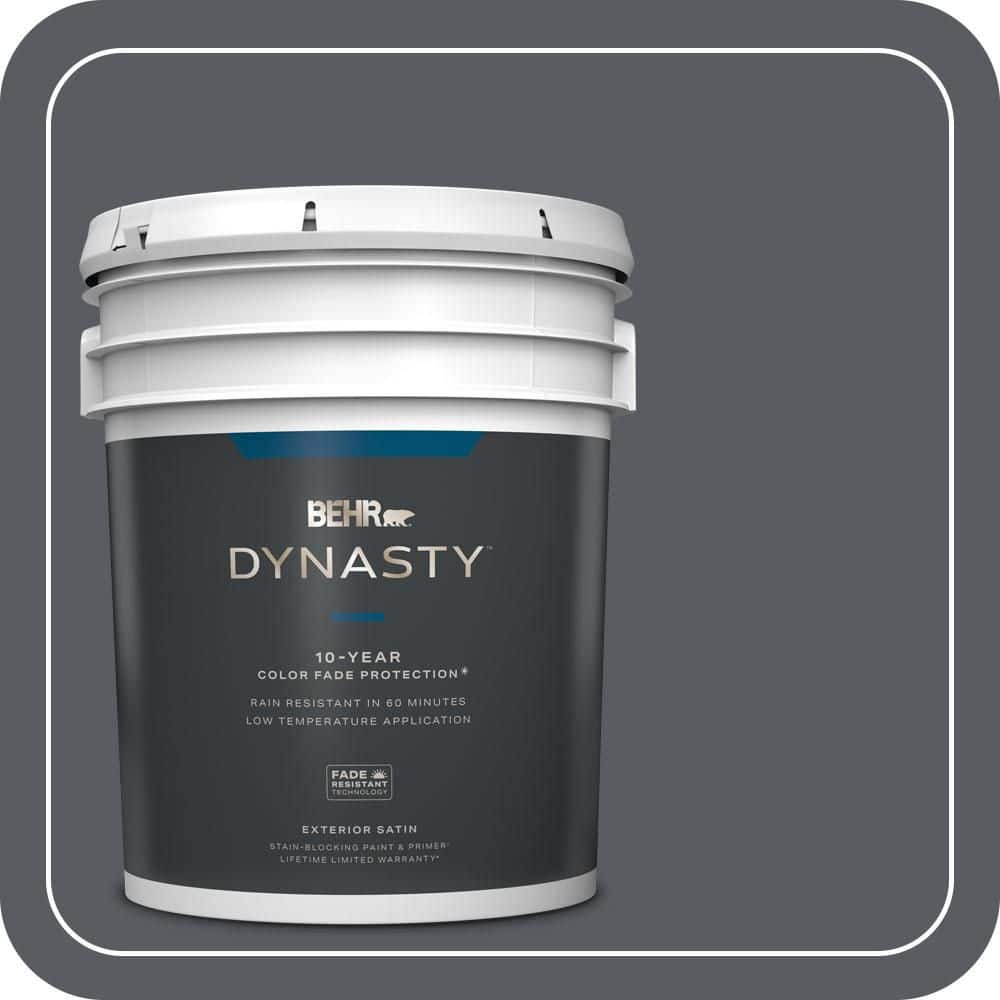 BEHR DYNASTY 5 gal. #PPU18-02 Pencil Point Satin Enamel Exterior Stain-Blocking Paint & Primer