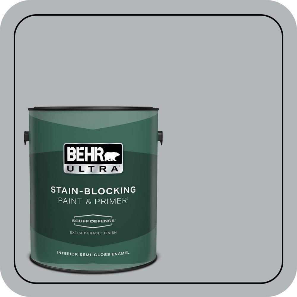 BEHR ULTRA 1 gal. #N450-3 Meteor Shower Extra Durable Semi-Gloss Enamel Interior Paint & Primer (1)