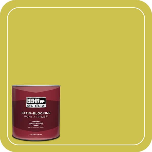 BEHR ULTRA 1 qt. #P340-5A Cilantro Lime Extra Durable Flat Interior Paint and Primer (2)