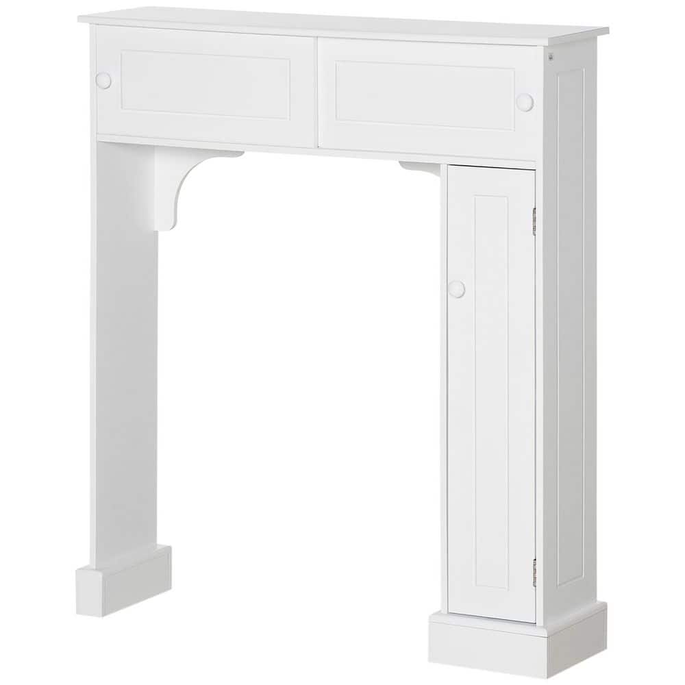 Buruis 35 in. W x 41 in. H x 9 in. D White Over The Toilet Storage with Adjustable Shelves and Toilet Rack (1)